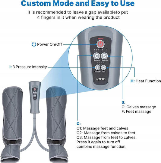 Renpho Renpho Elektrische Massager für Taille & Beine mit Heizung