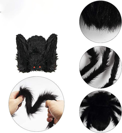 Halloween Fuzzy Spider Decoration 50 X 50 Cm Black