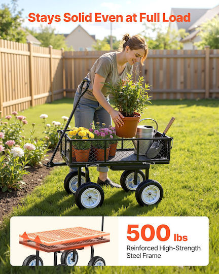 Plastic Garden Cart with Maximum Load Capacity 226kg