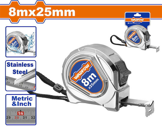Wadfow Tape Measure 25mm x 8m
