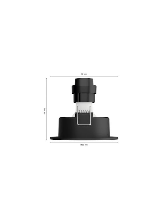 Philips Centura Spot Rotund De Tavan Cu LED Încorporat RGB Negru 9x9cm 3 Buc