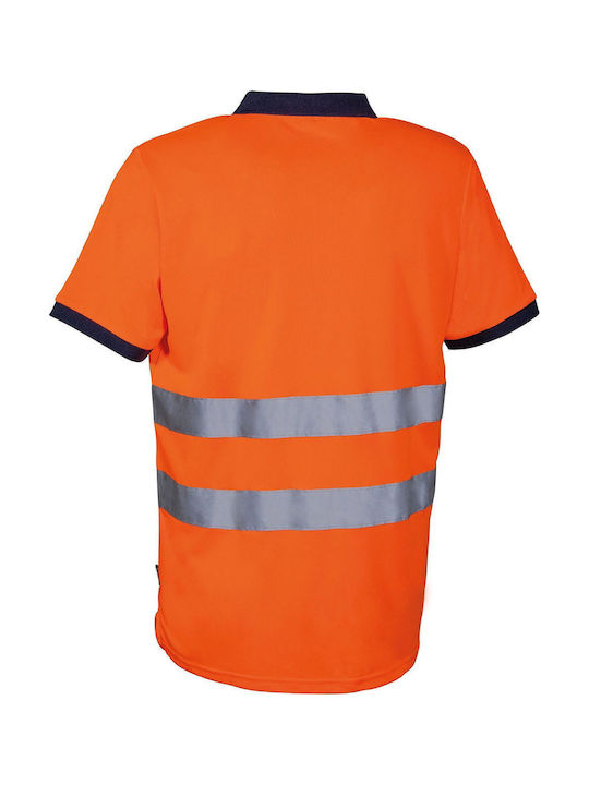 Μπλουζάκι Polo Ανακλαστικό Cofra Kaduna Orange