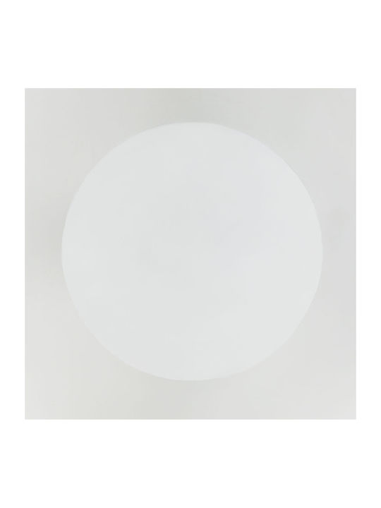 Round Side Coffee Table Lithos Central White W68xL68xH36cm