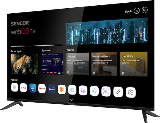 Sencor Smart Τηλεόραση 55" 4K UHD LED SLE 55US804B HDR (2025)