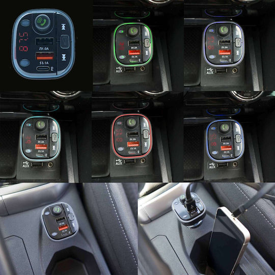 Einparts Auto FM-Transmitter mit Bluetooth USB