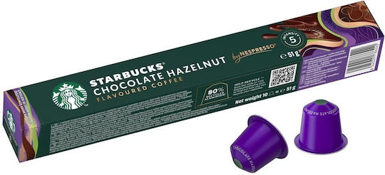 Starbucks Capsule Ciocolată Alune de Pădure Compatibile cu Mașină Nespresso 10buc