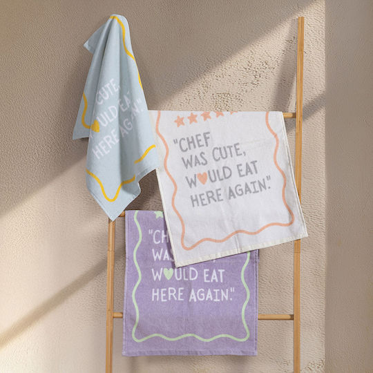 Nef-Nef Homeware Chef Ποτηρόπανο από 100% Βαμβάκι σε Εκρού Χρώμα 40x60cm Nef-Nef Homeware Chef Ποτηρόπανο από 100% Βαμβάκι σε Εκρού Χρώμα 40x60cm