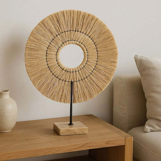Decorative Accra Handmade Straw Wooden Base Pghd0117