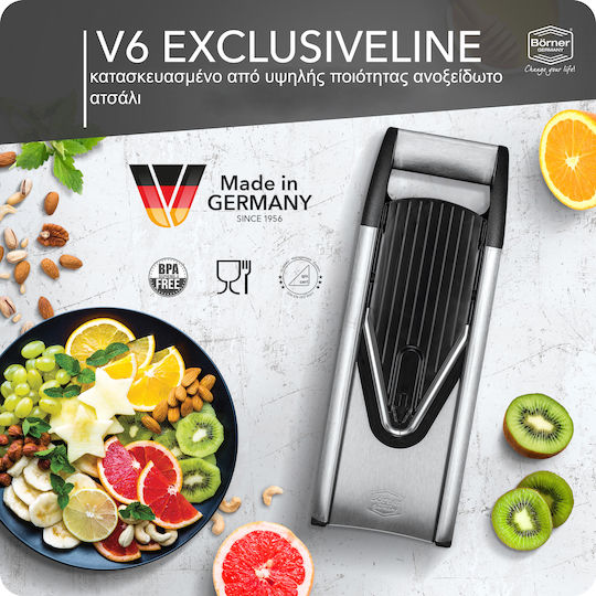 V6 ExclusiveLine Basic Slicer Din Oțel Inoxidabil B60025 4 Bucăți