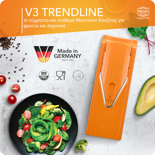 Borner Aufschnittmaschine V3 Trendline Pro Set 8 Stück Orange