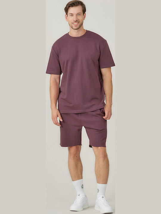 T-shirt Μπορντο