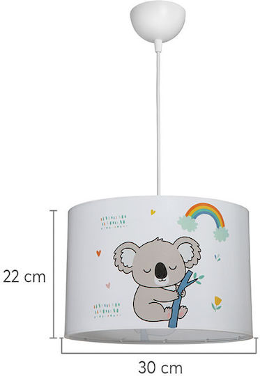 Heronia Einfaches Licht Kinderzimmer-Deckenleuchte aus Kunststoff mit E27-Fassung Weiß 30x100cm