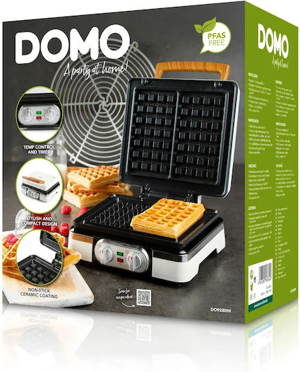Domo Aparat Vafe Pentru Vafe Rectangulare 1520W