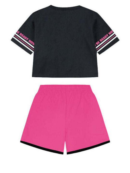 Energiers Set Pentru Copii Cu Pantaloni Scurți Fuchsia 2 Bucăți