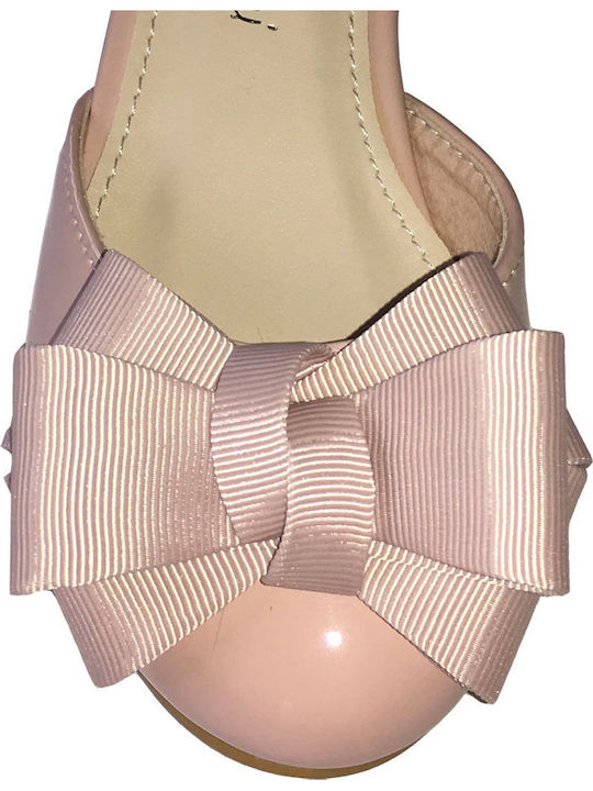 Kids Pumps & Ballerinas with Adjustable Metal Clasp Patent Leather Pink