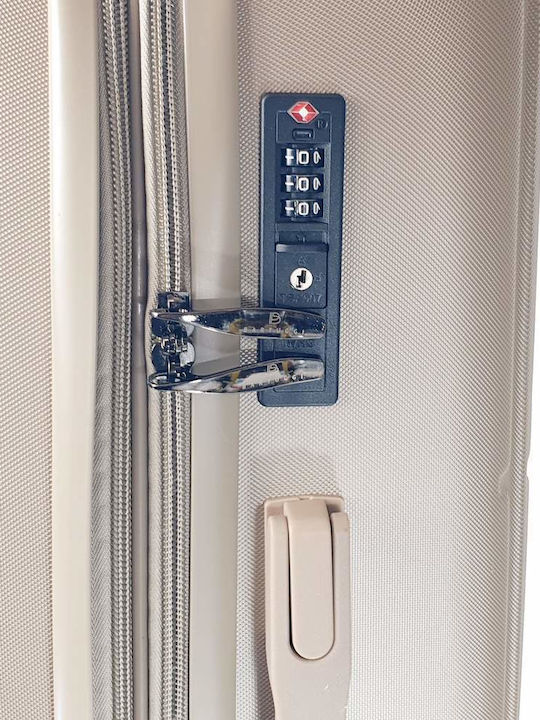 Bartuggi Großer Hartreisekoffer Champagne mit 4 Rädern Höhe 75cm