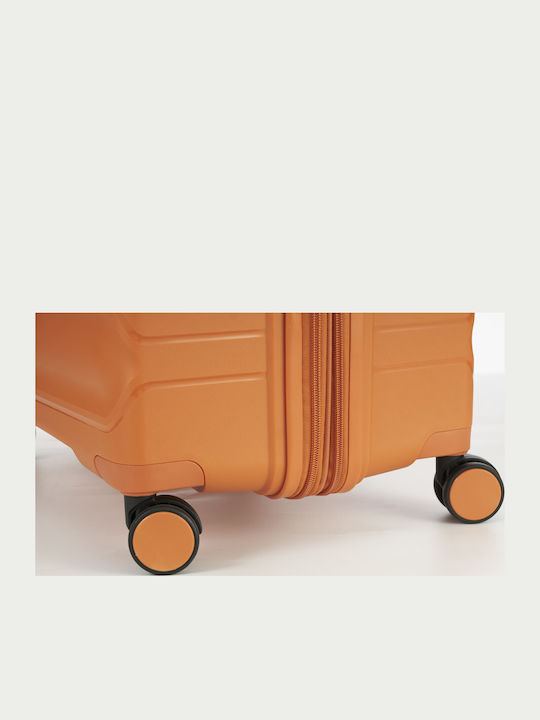 Verage Spinner Μεγάλη Βαλίτσα Ταξιδίου Σκληρή Orange με 4 Ρόδες Ύψους 77εκ.