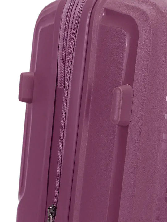 Amber Hard Purple Suitcases With 4 Wheels Set 2pcs