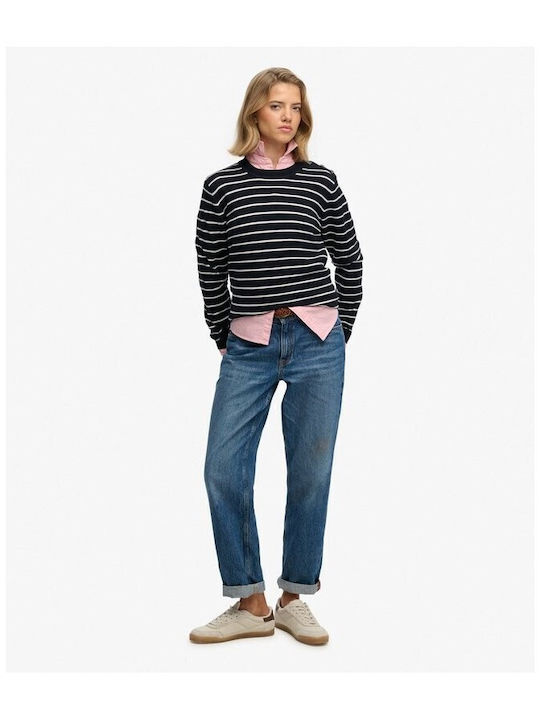 Women's Crop Sweater Navy Blue