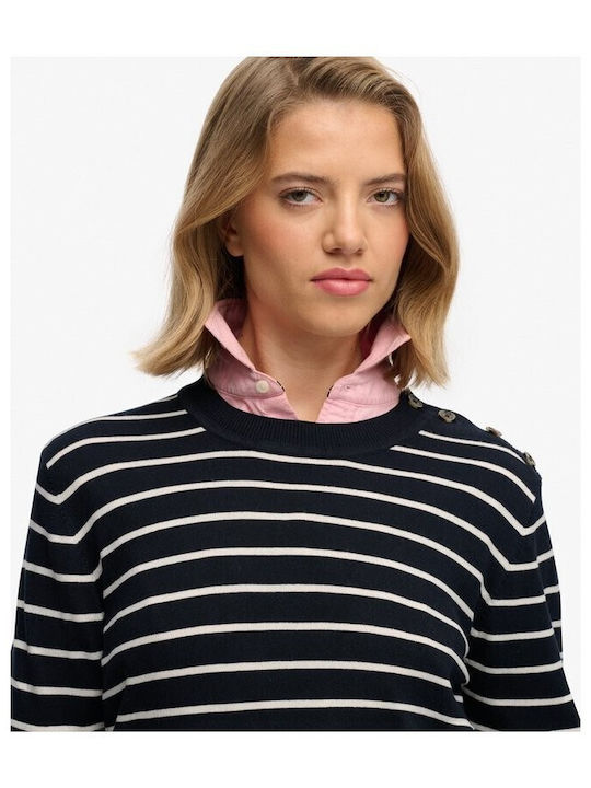 Women's Crop Sweater Navy Blue