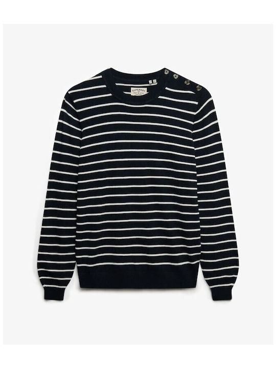 Women's Crop Sweater Navy Blue