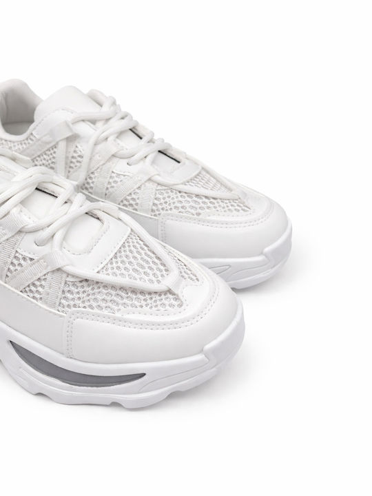 Sneakers Chunky Pentru Femei Albe