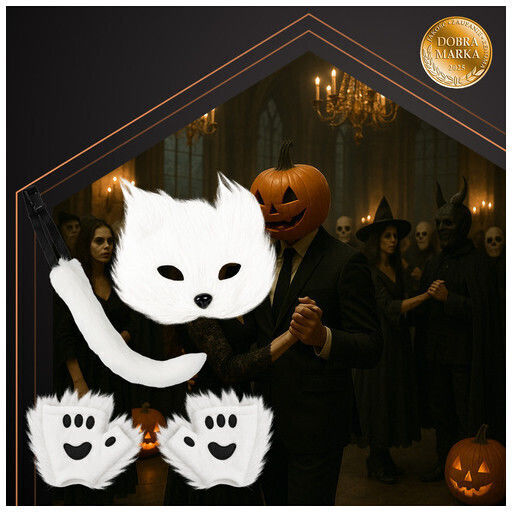 Αποκριάτικη Ουρά Λευκή για Halloween