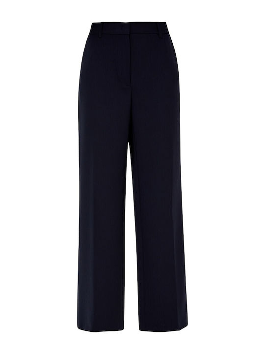 Women's Fabric Trousers Dark Blue