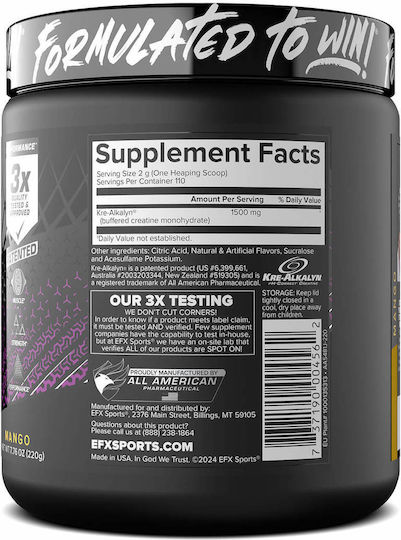 EFX Sports Kre-Alkalyn Mango 220gr