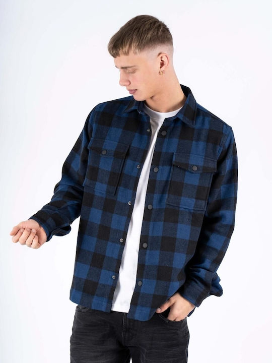 Μακρυμάνικo Overshirt Indigo 21-200249-702
