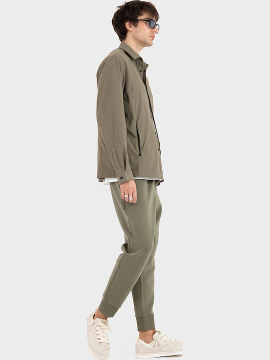 Μακρυμάνικo Overshirt Olive 50554467-257