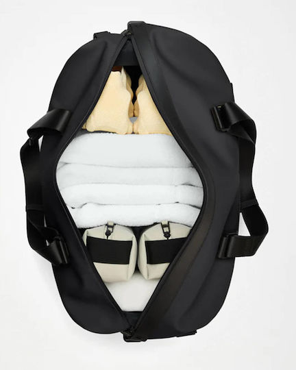 Rains Weekend Bag W3 Sack Voyage Black Fabric M50xW22xH28cm