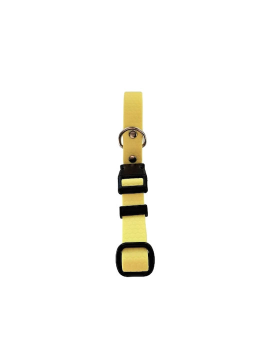 Dog Collar Hexa Pastel Yellow Waterproof Bailu M 30 45 Width 2cm