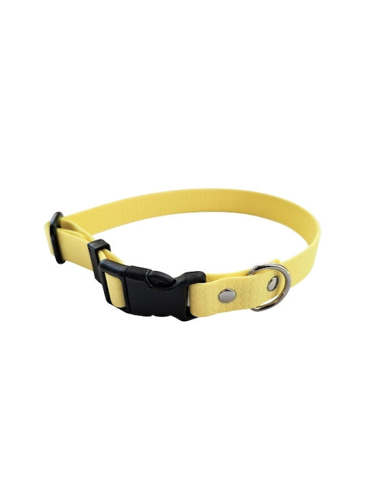 Dog Collar Hexa Pastel Yellow Waterproof Bailu M 30 45 Width 2cm