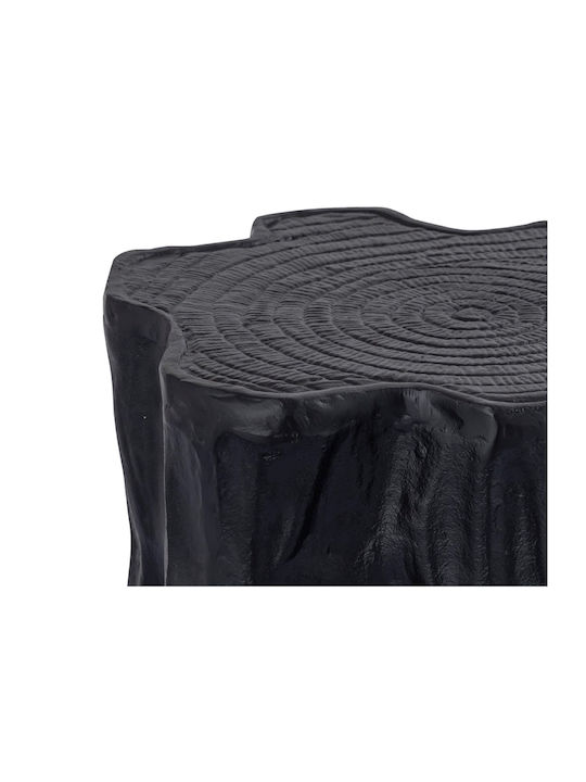 Round Black Aluminum Side Coffee Table W37xL33xH36cm