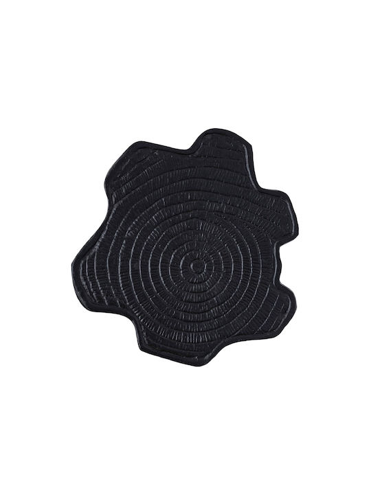 Round Black Aluminum Side Coffee Table W37xL33xH36cm