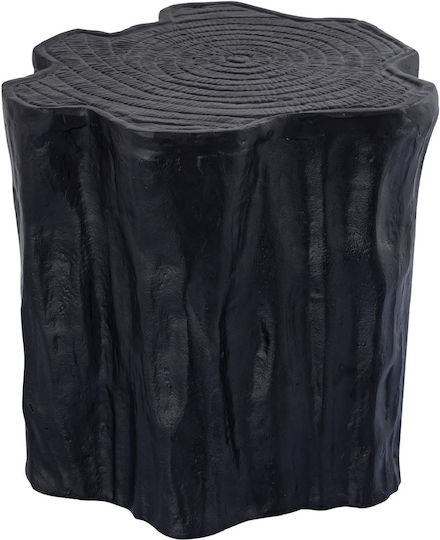 Runder Beistelltisch aus Aluminium Schwarz M37xP33xH36cm