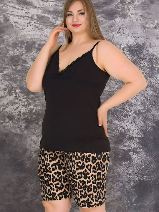 Lady Sommerliches Damen-Pyjama-Set Mehrfarbig