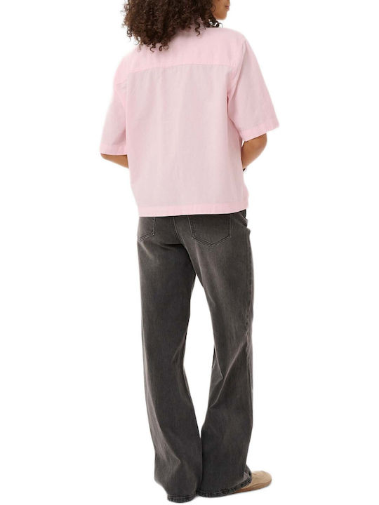 Short Sleeve Women's Shirt Pink