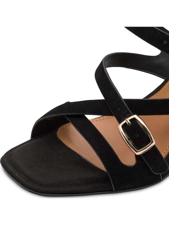 Suede Sandals Black