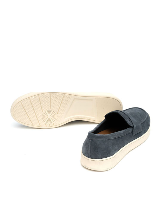 Suede Ανδρικά Loafers σε Μπλε Χρώμα