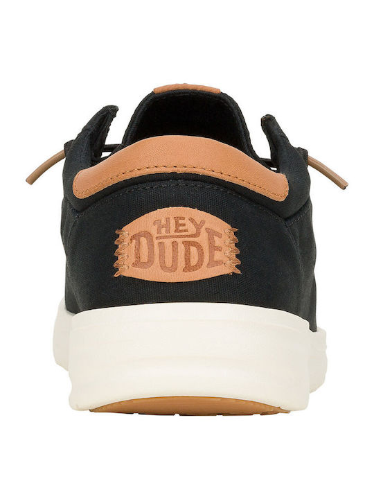 Canvas Men's Loafers In Black Colour