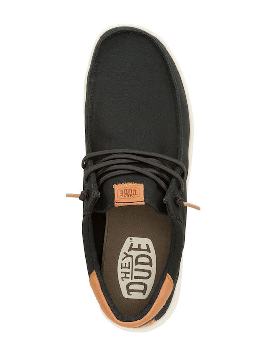 Canvas Men's Loafers In Black Colour