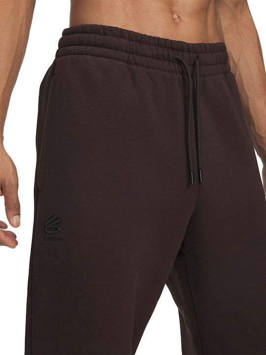 Curry Herren-Sweatpants mit Elastik Braun