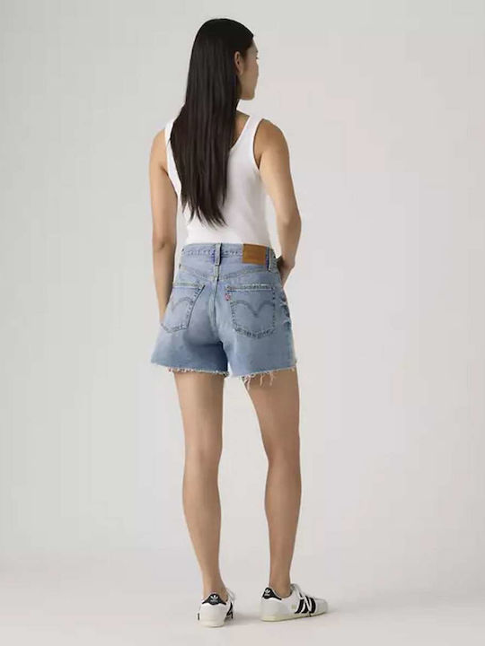 Ribcage Women's Jean High Waist Shorts Blue
