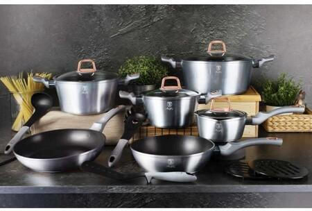 Berlinger Haus Set Vase de Gătit din Aluminiu cu Strat de Piatră 6 Piese