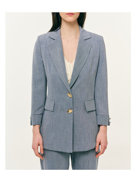Forel Long Women's Blazer Indigo