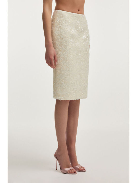 Midi White Skirt