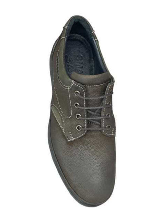 Leather Men's Casual Anatomic Brown Shoes AN-02943-2-6