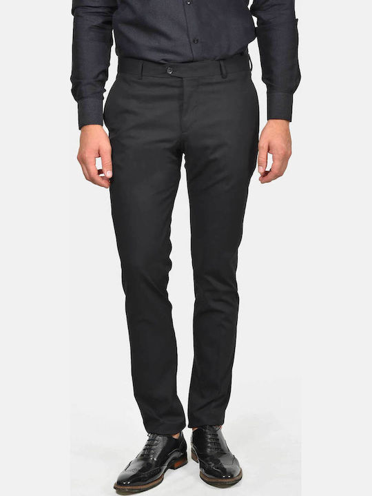 Winter Men's Suit with Vest Regular Fit Black